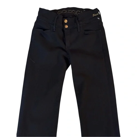 Goldsign Black High Rise Jeans with Smooth Finish - Picture 14 of 15